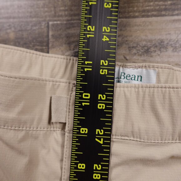 L.L. Bean Tropicwear Zip-Off Convertible Pants Women's Large Petite Beige Khaki - Picture 6 of 12